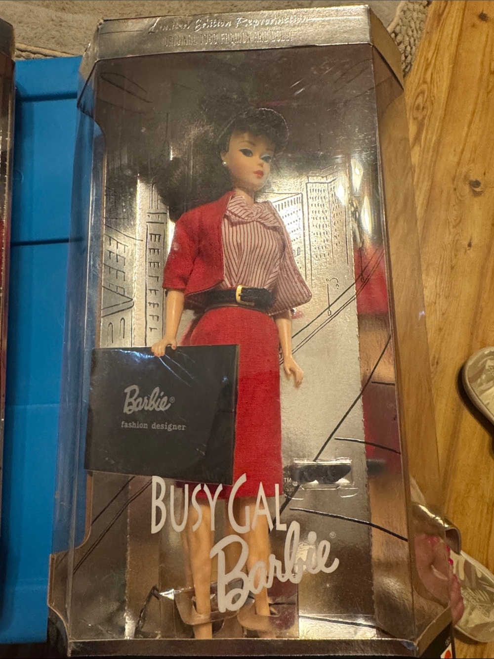 Barbie Busy Gal Fashion Designer Doll in Red and Black Outfit